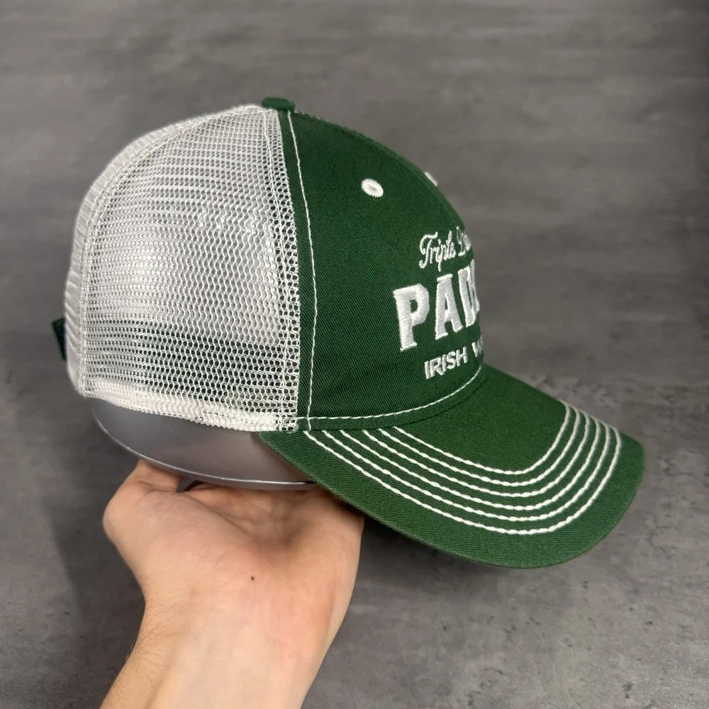 Paddy Irish Whiskey Hat Green White Dad Cap Adjustable‎ Strap Liquor Alcohol